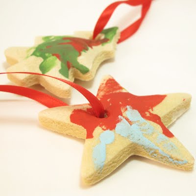 christmas salt dough garland and ornaments 