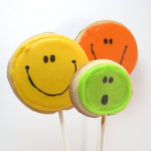 smile cookie pops - the decorated cookie