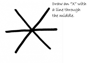 how to draw a snowflake