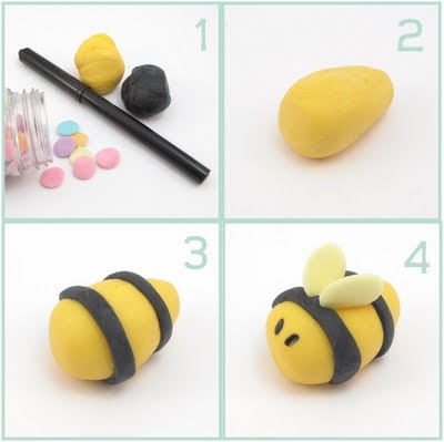 fondant bugs for cookie, cupcake or cake toppers 