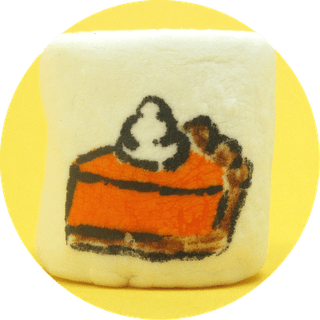 Thanksgiving marshmallows - pumpkin pie 