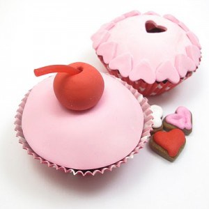 valentine's day cookie cupcakes 