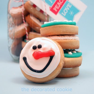 bite-size Christmas cookies in a jar