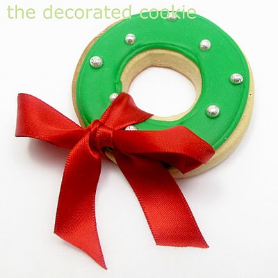 simple Christmas wreath cookies