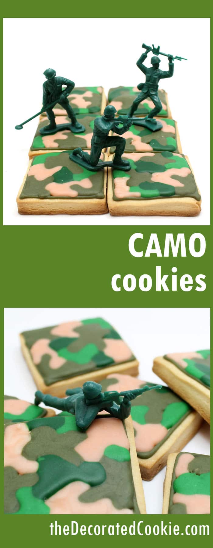 army camouflage cookies