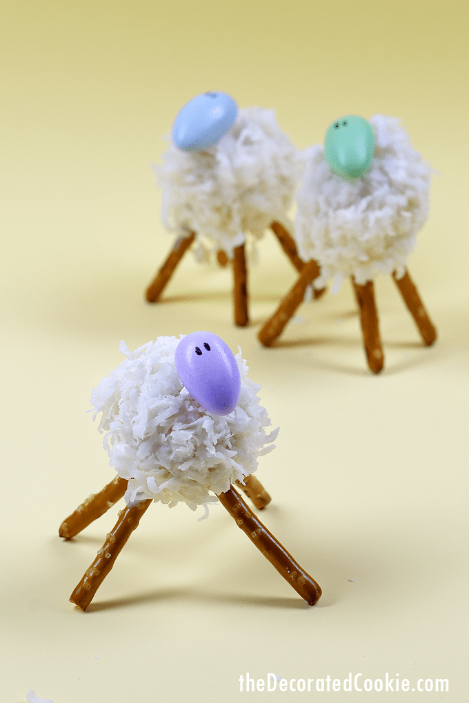 how to make adorable little lamb cake pops for an Easter treat or dessert -- fun food for Easter from my cookbook, Sugarlicious