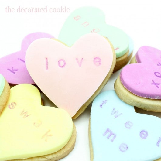 How To Make Valentine's Conversation Heart Cookies - Summer's