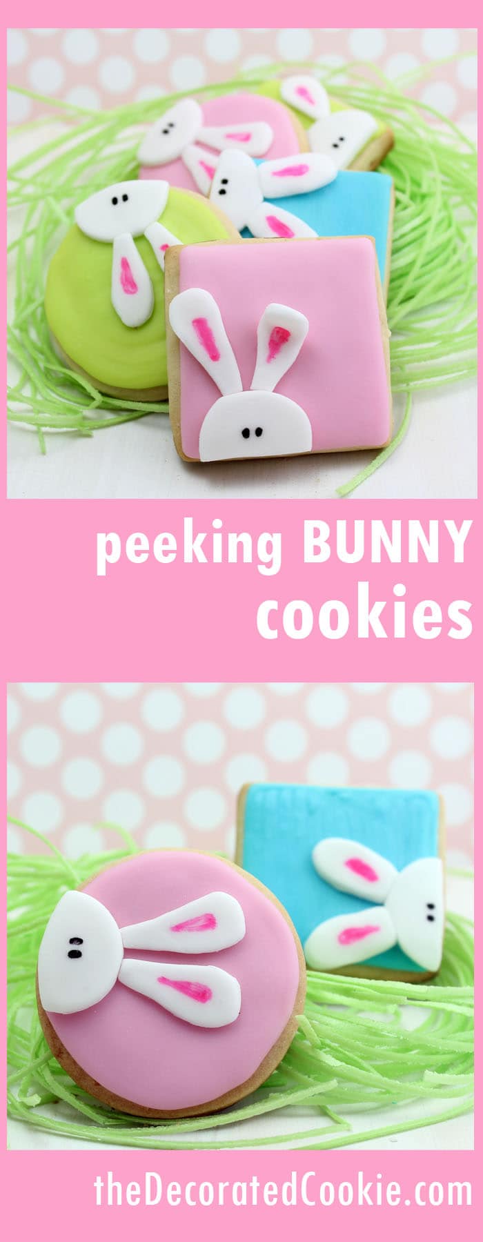 EASTER: peeking bunny cookies 