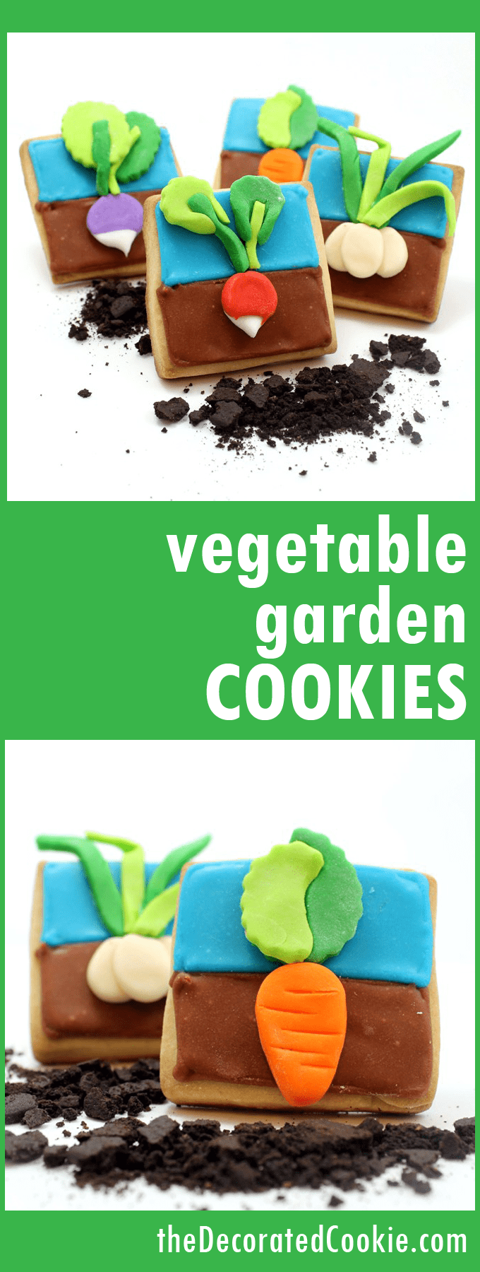 vegetable garden cookies -- spring cookies 