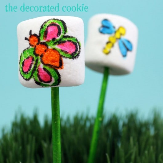 butterfly marshmallow pops