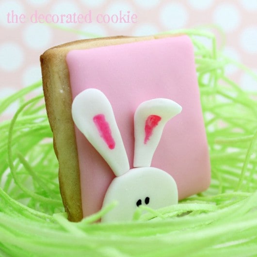 peeking bunny cookies for Easter 