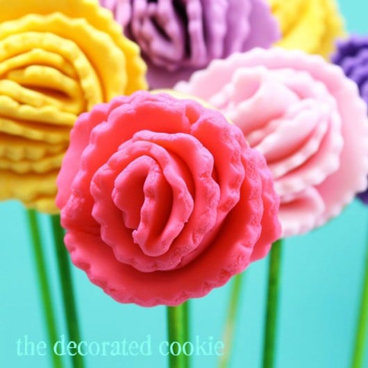 carnation flower cookies