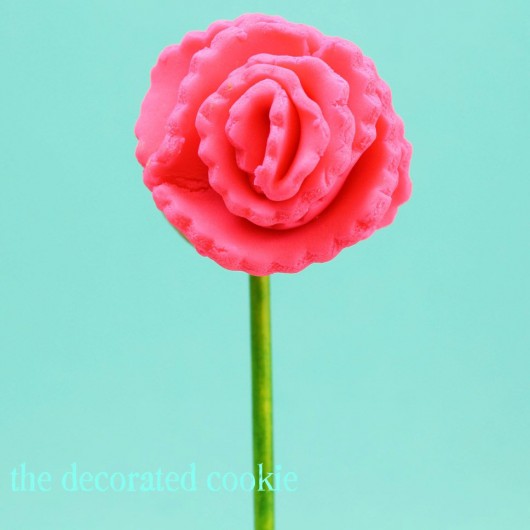 carnation flower cookies