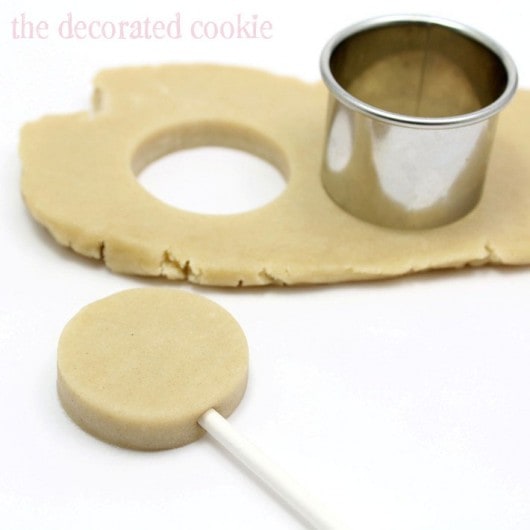making cookie pops 