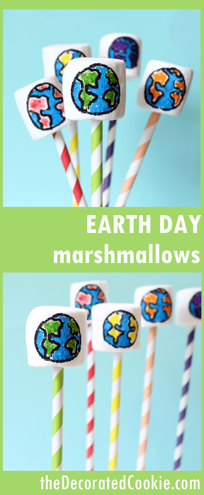 rainbow Earth Day marshmallows 