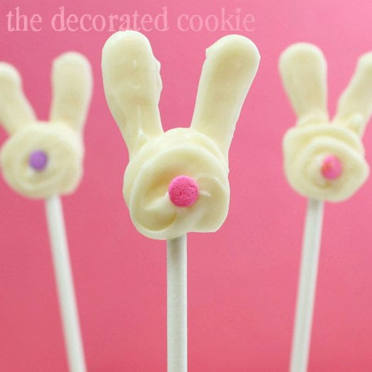 quick and easy chocolate bunny pops for easter 