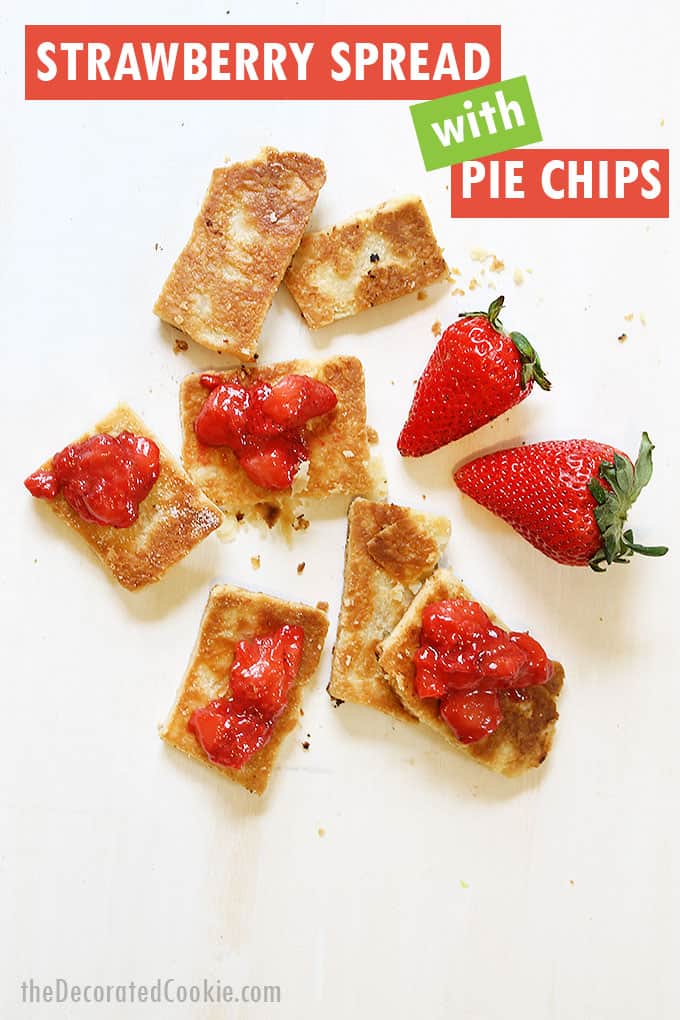 strawberry spread with pie chips