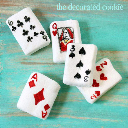 marshmallow playing cards and memory game