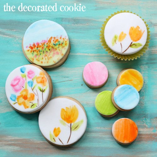 PAINTED WATERCOLOR COOKIES cookie decorating idea