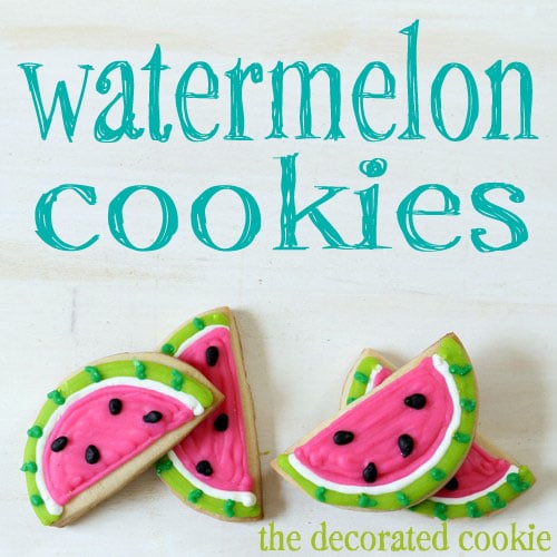 watermelon decorated cookies for summerThe Decorated Cookie