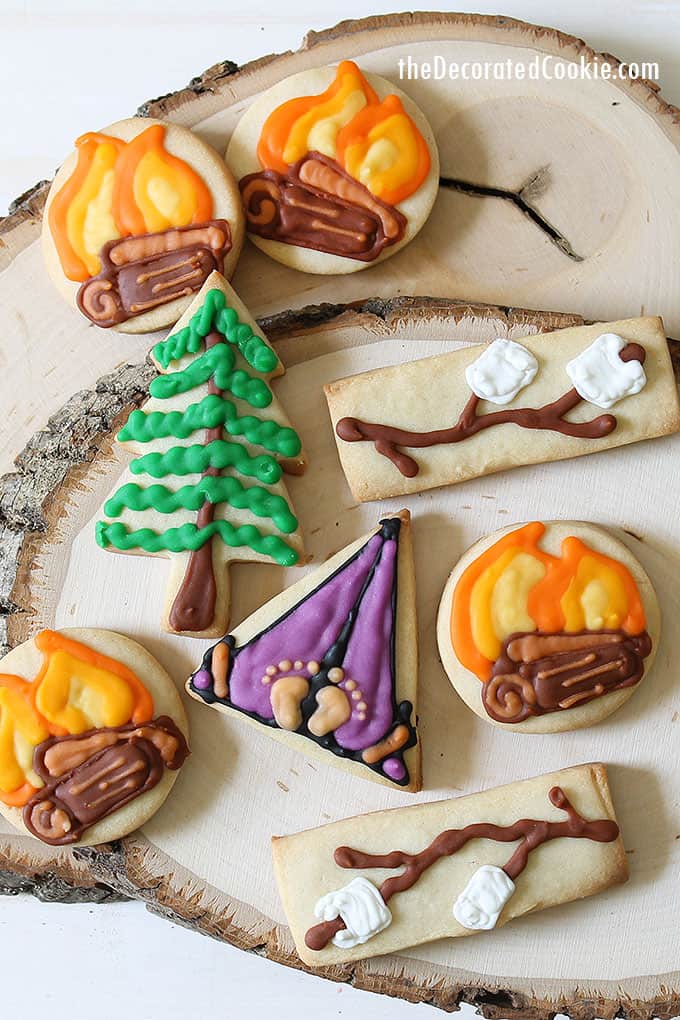 DECORATED camping cookies 