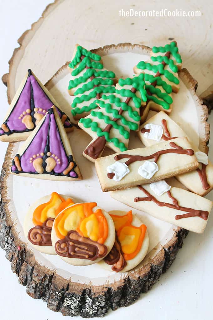 DECORATED camping themed cookies 