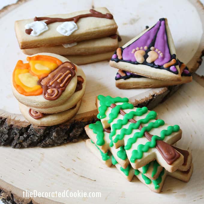 DECORATED camping themed cookies 