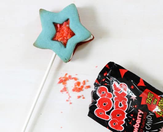 POP ROCKS STAR COOKIES, sandwich cookies for 4th of July dessert