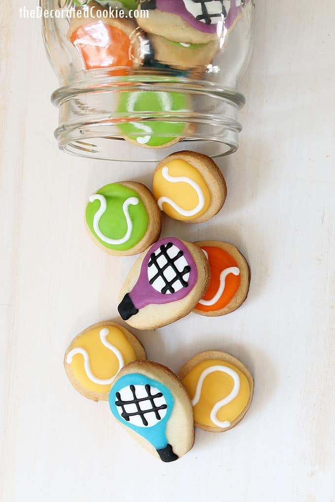 TENNIS COOKIES Tennis player gift idea, mini cookies in a