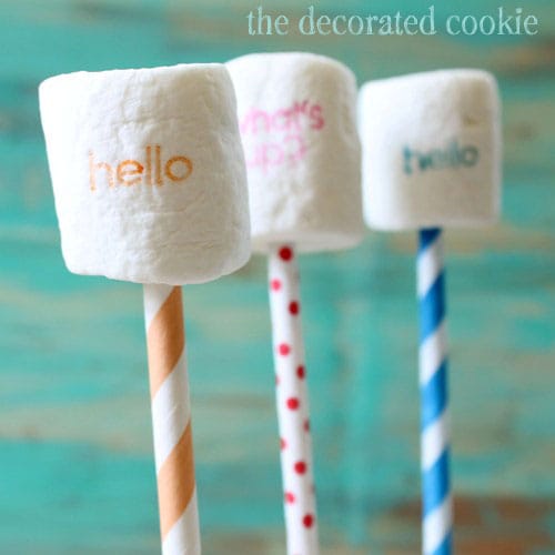 how to stamp marshmallows