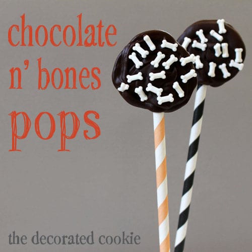 bones chocolate Halloween pops