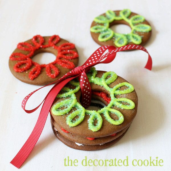 Gingerbread Cookie Rings from thedecorated cookie inkatrinaskitchen.com