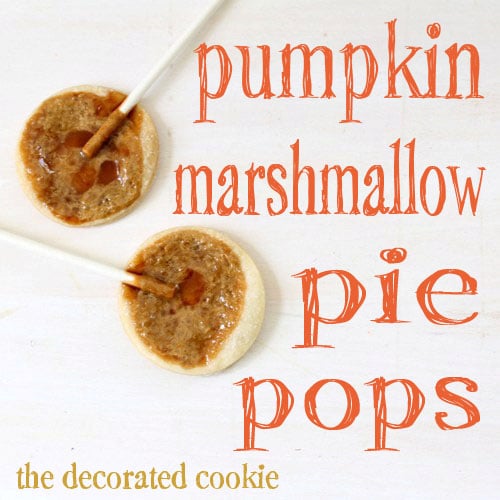 pumpkin marshmallow pie pops