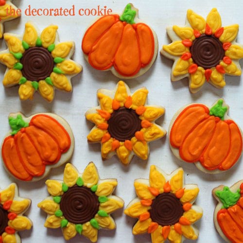 Fall decorated cookies 
