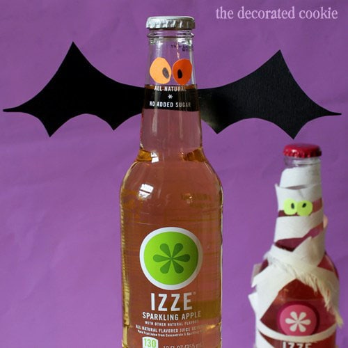 IZZE bottles dressed up for Halloween 