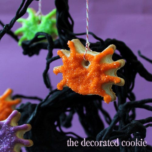  spider ornament cookies for Halloween 