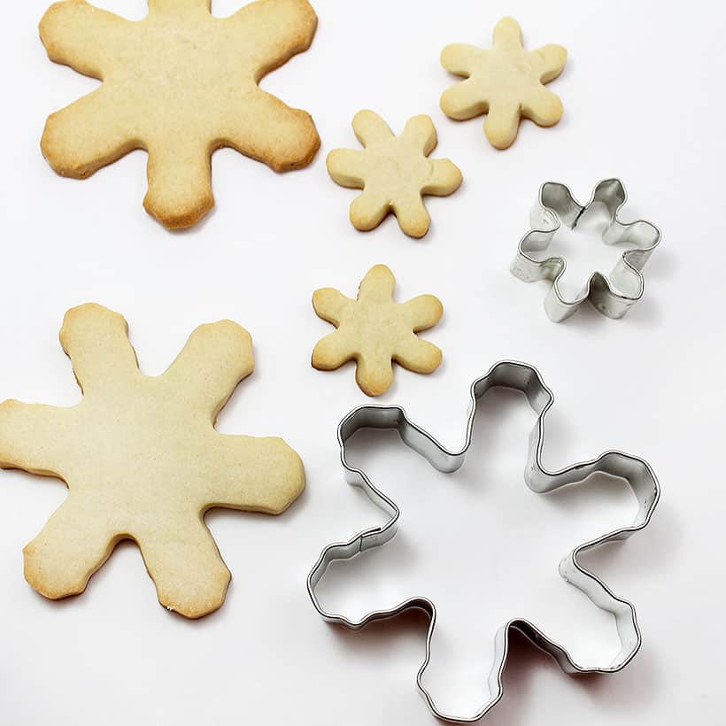 cut-out snowflake cookies 
