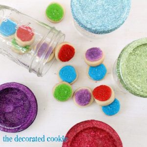 Glitter mason jar cookie gifts are a bright gift to give this holiday ...