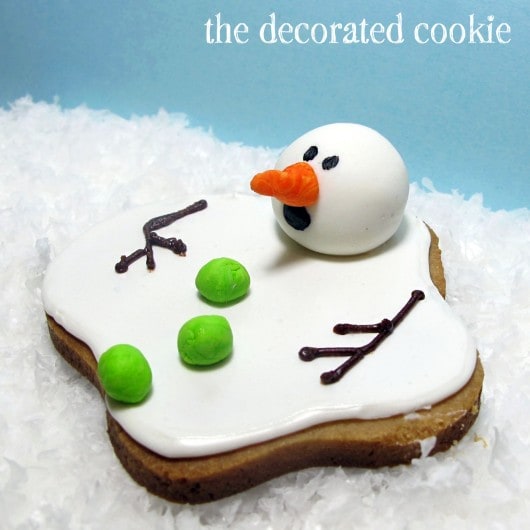 melting snowman cookie 