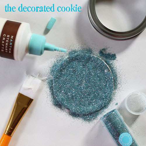 glittery mason jar cookie gifts