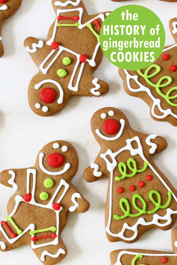 HISTORY OF GINGERBREAD COOKIES and gingerbread man cookies recipe. 