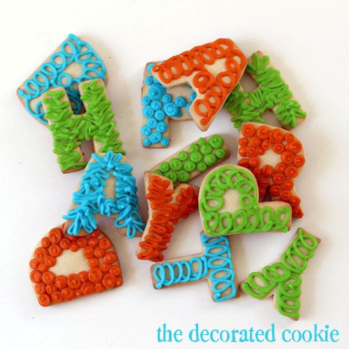 happy birthday letter cookies