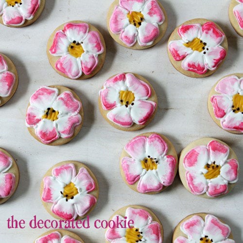 painted get well cookies: Eglantine Roses