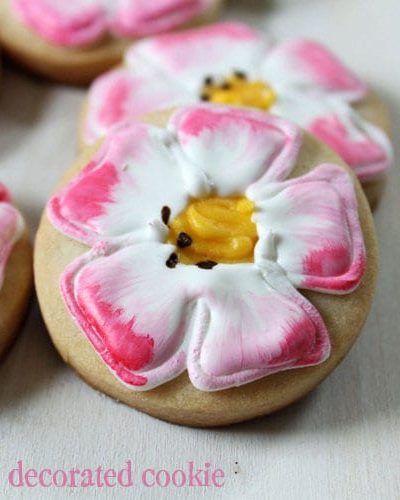 Get Well flower cookies