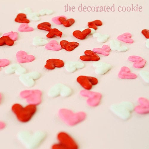 homemade heart sprinkles for Valentine's Day 
