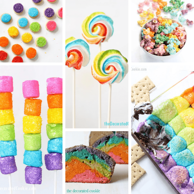 40 RAINBOW FOOD IDEAS: A roundup of rainbow treats and sweets for your rainbow party, unicorn party or St. Patrick's Day. #rainbowfood #rainbowtreats #rainbowparty 