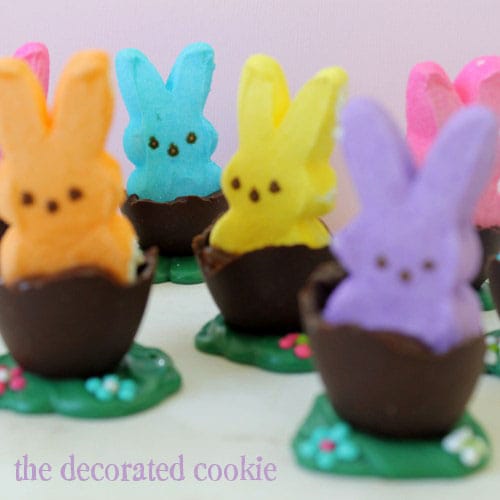 PEEPs bunnies in chocolate eggs for Easter