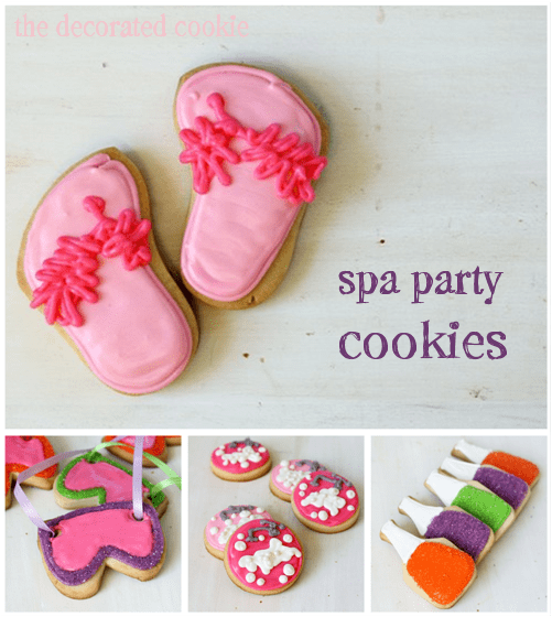 spa cookies for a birthday party