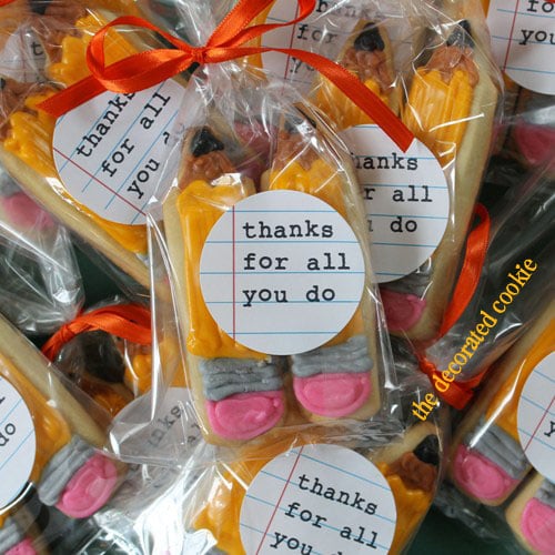 pencil cookies for teacher appreciation or back to school