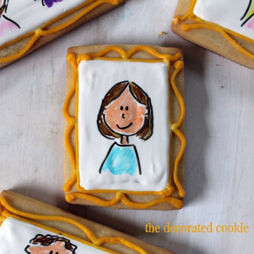 family portrait cookies and other Mother's Day cookies 